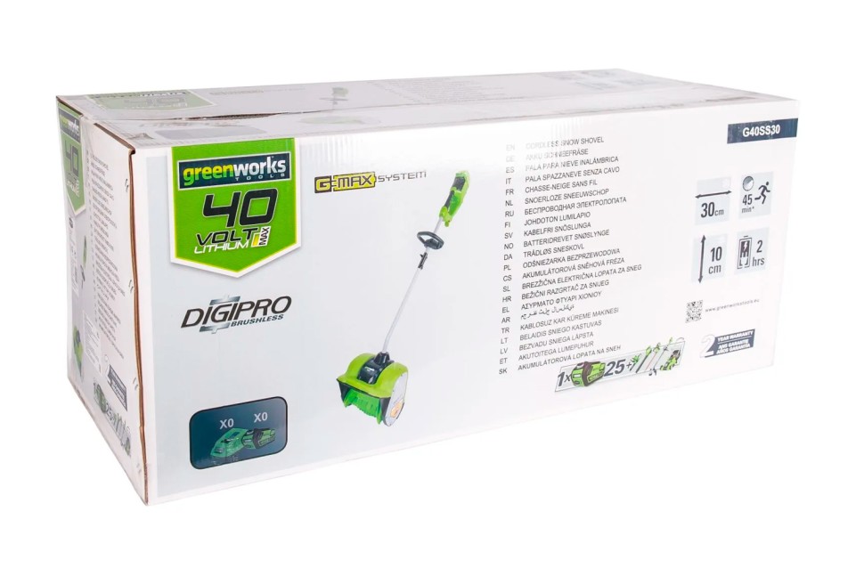 Аккумуляторный снегоуборщик GREENWORKS GD40SS